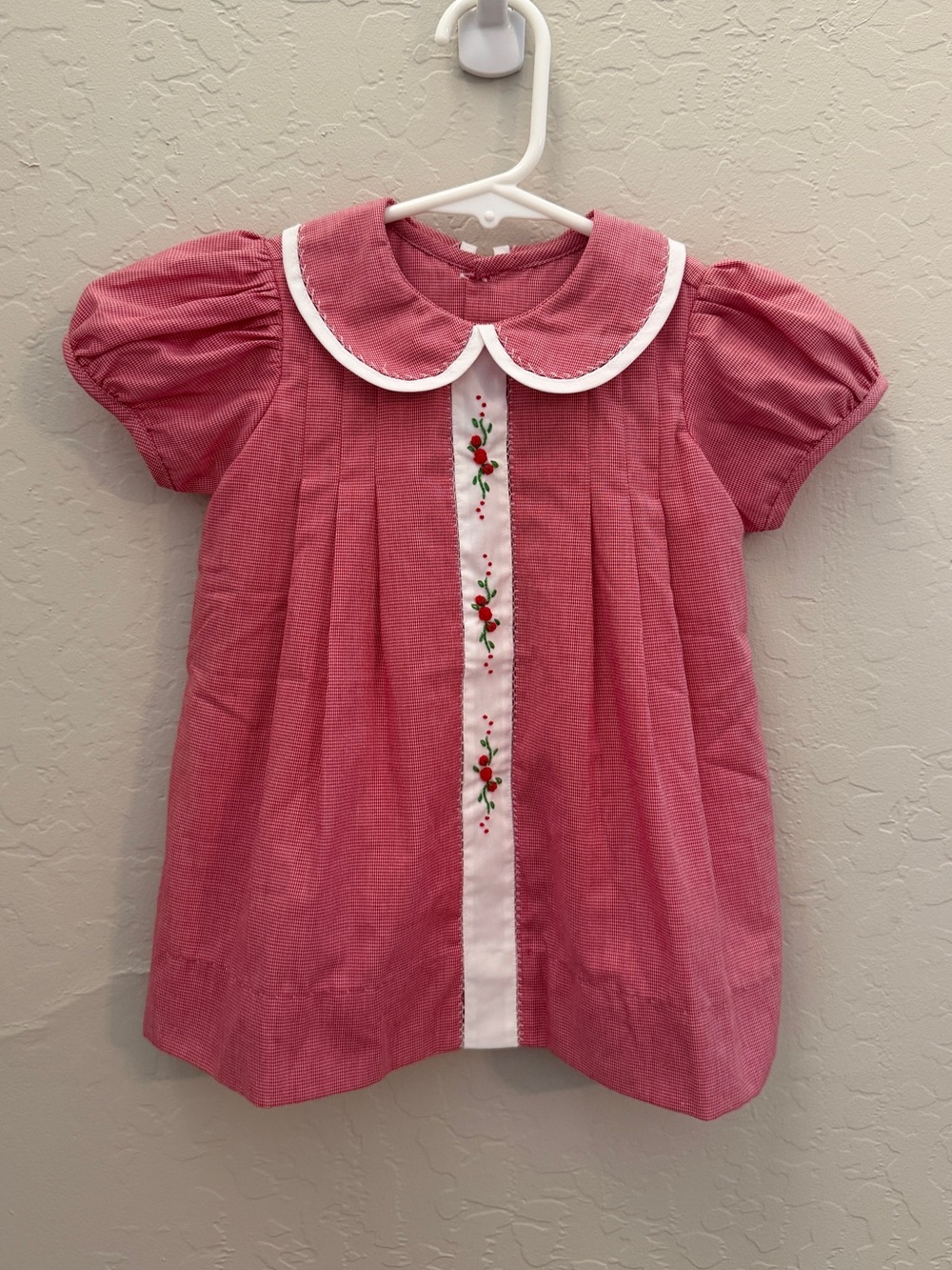 Remember Nguyen Red & White Collared Dress 9 Months